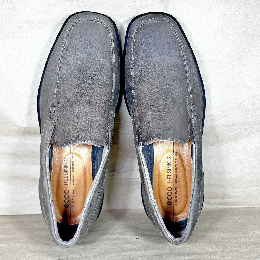 Ecco Men's US 9 - 9.5 EU 43 HELSINKI 2.0 Loafer Slip On‎ Taupe Leather Shoes